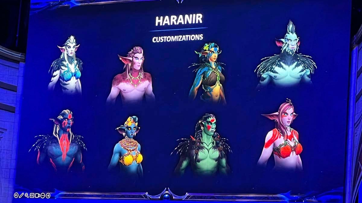 Haranir customizations in WoW Midnight.