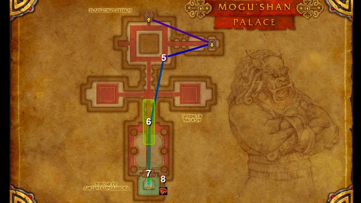 Mogu'shan Palace route for Challenge Mode in MoP Classic.