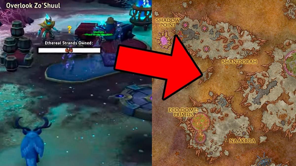 Ethereal Strands NPC location and coordinates in The War Within.