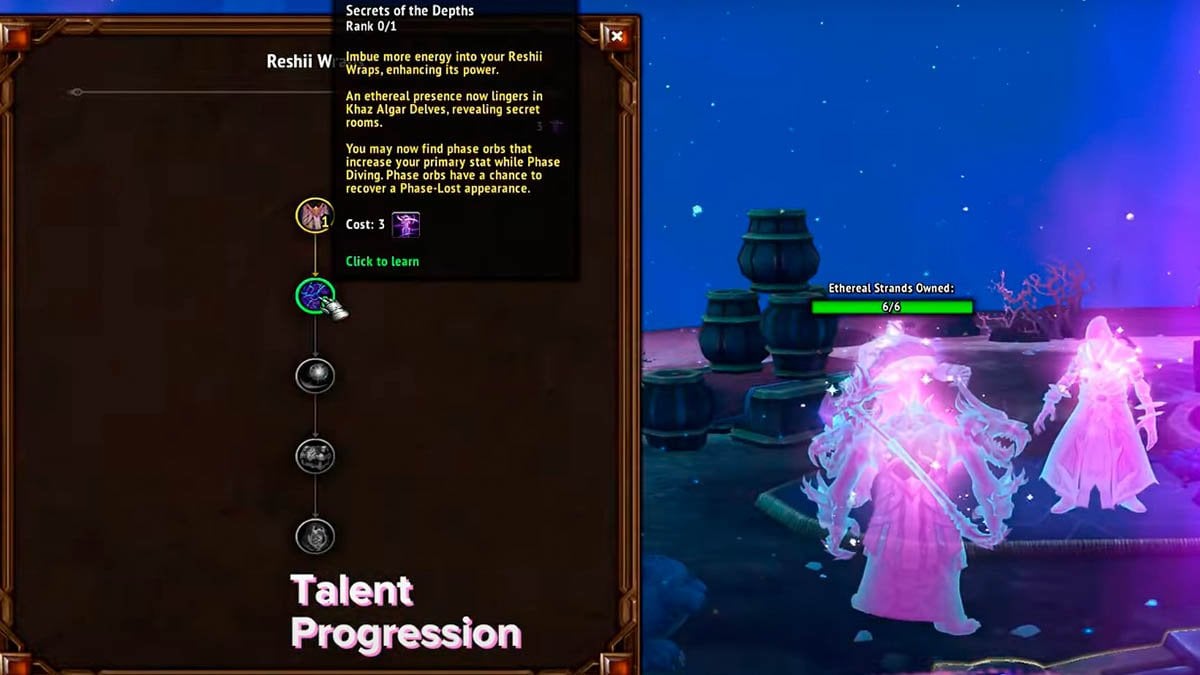 How to upgrade Reshii Wraps talents.
