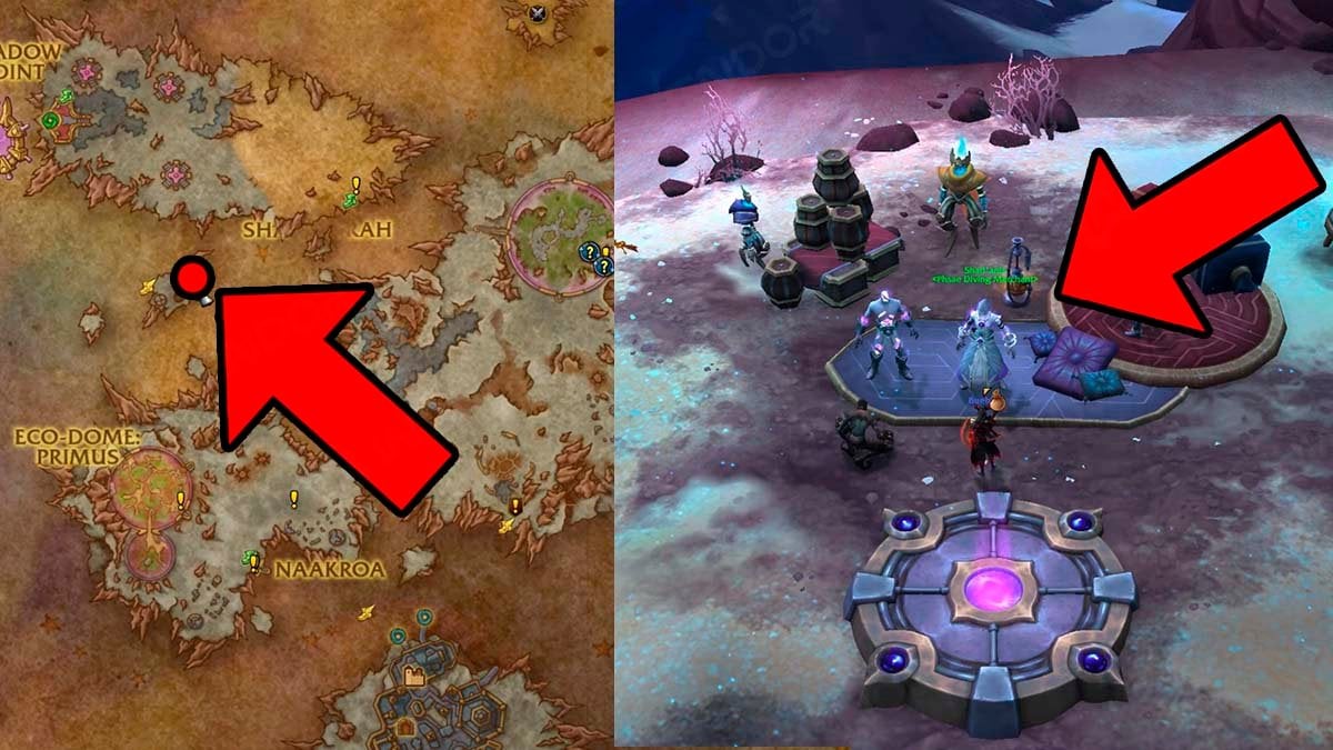 Shad'anis location for Phase Diving Patch 11.2 The War Within.