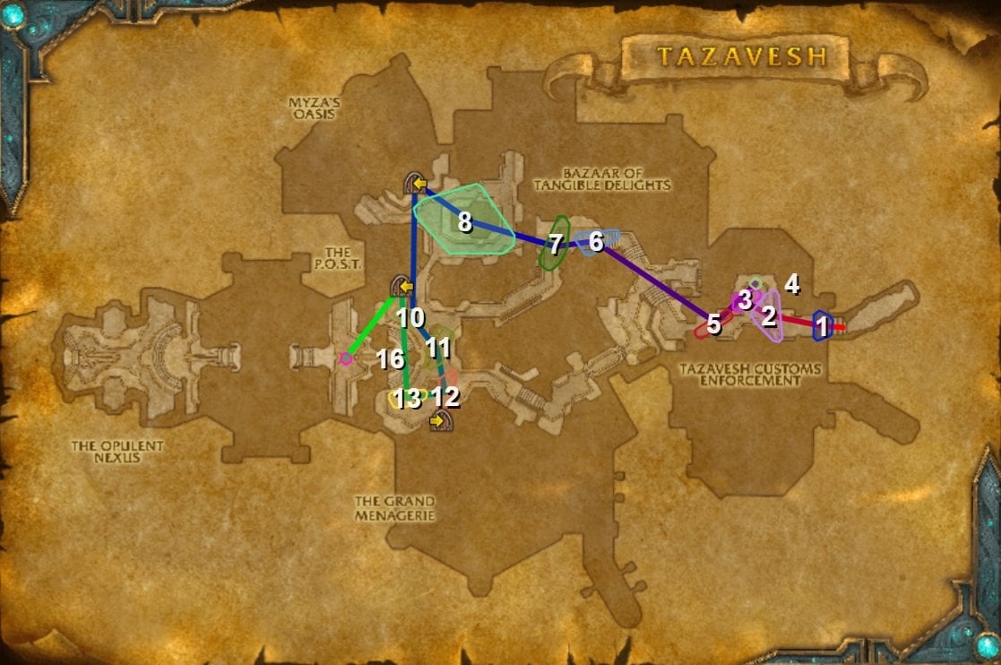 Tazavesh Streets of Wonder M+ route WoW TWW Season 3.