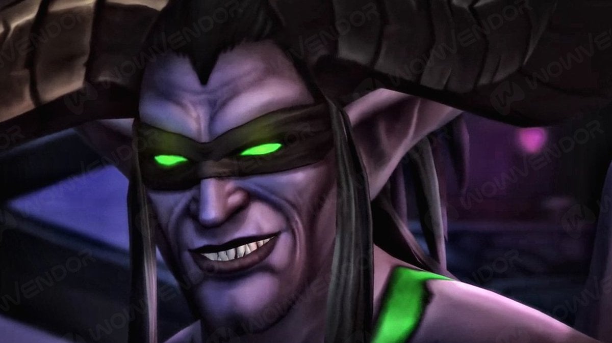 Illidan from Legion cinematic smiling, deviously.