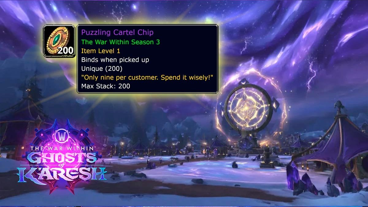 Puzzling Cartel Chip War Within Season 3, Patch 11.2.5.
