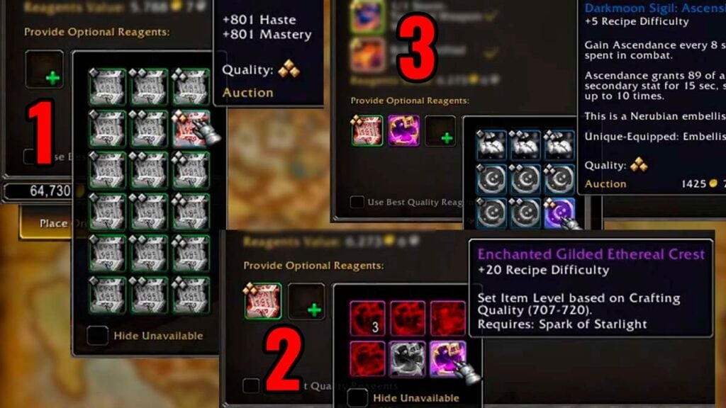 WOW MIDNIGHT CRAFTED GEAR GUIDE visual data 2