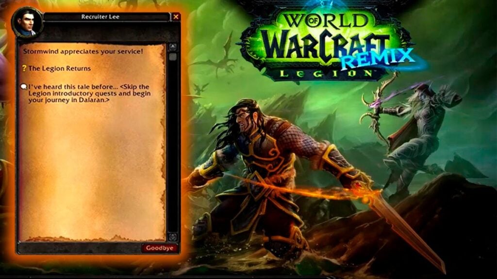 Legion Remix campaign skip guide.