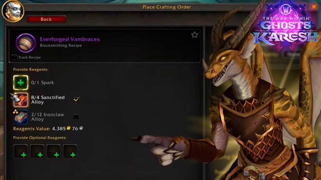WoW gear crafting guide in War Within Season 3.