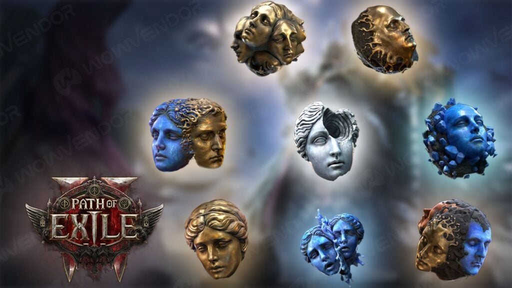 An artwork of various orbs in Path of Exile 2.