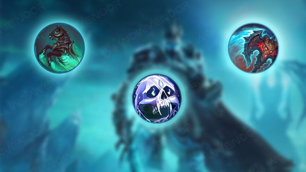 Frost Death Knight specialization emblem with emblems for Hero talent trees.