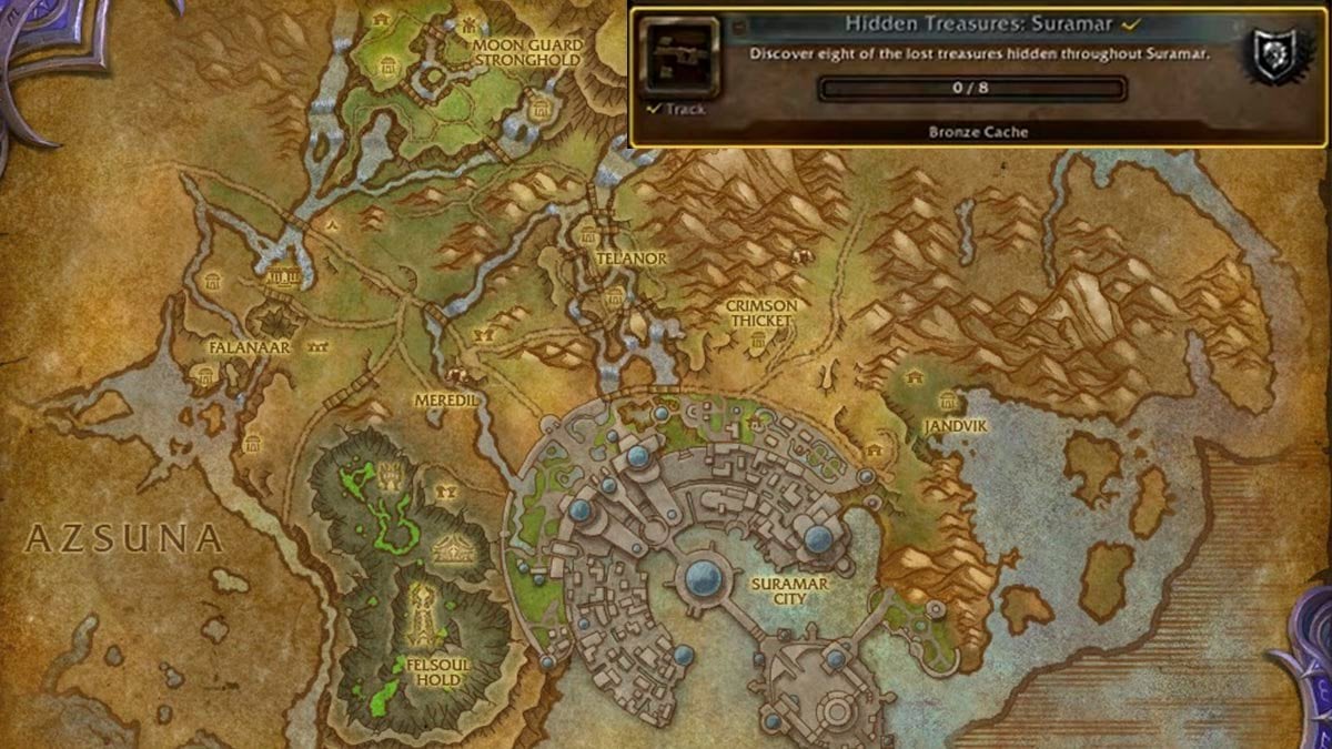 Hidden Treasures Suramar map.