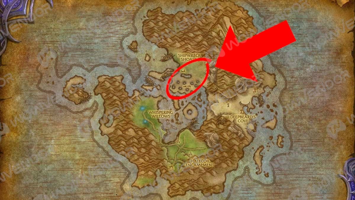Infinite Power Farm spot Legion Remix coordinates.