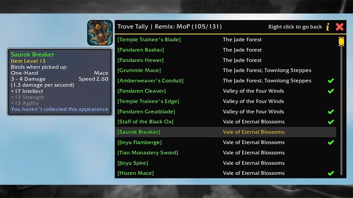 Legion Remix addon Trove Tally.