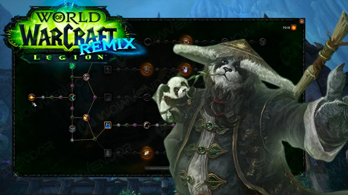 Monk next to the Artifact Weapon's talent screen.
