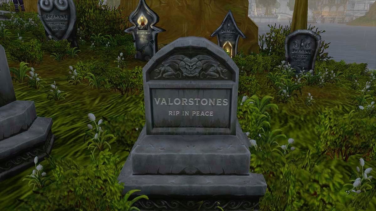 Wow Valorstones gone.