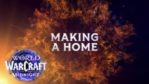 Making a Home slide from Midnight Deep Dive next to WoW: Midnight logo.