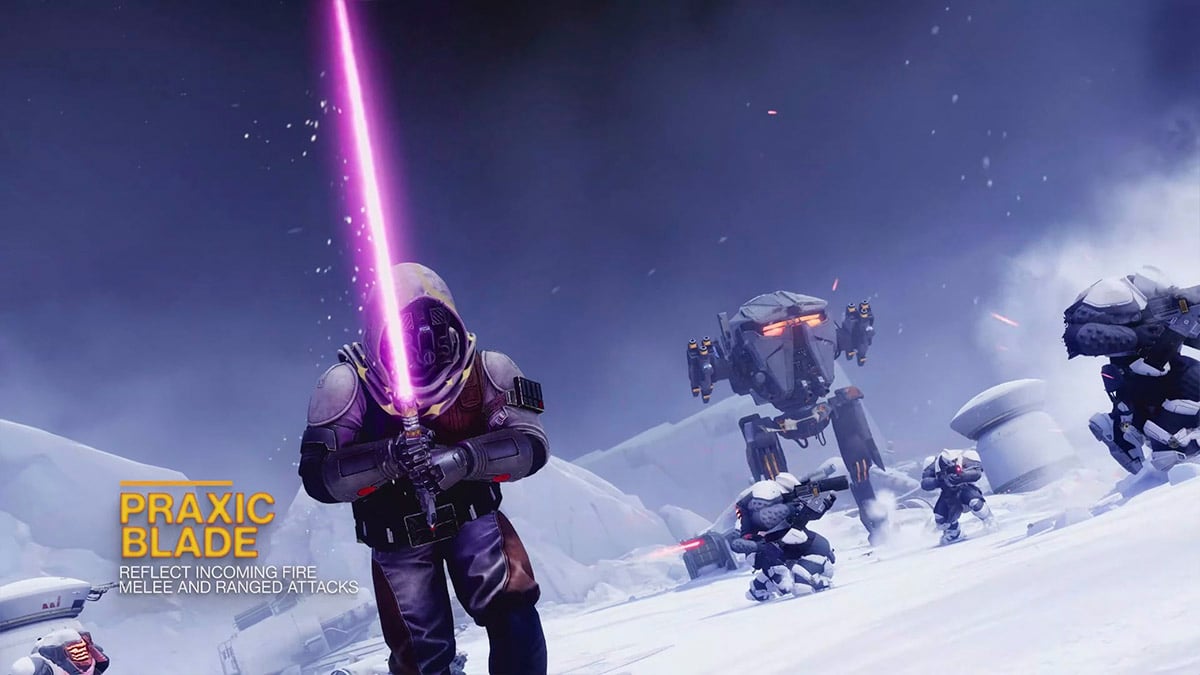 Praxic Blade Exotic effect Destiny 2 Lightsaber.