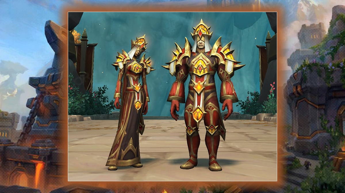 Trading post of January 2026, Vengeful Regalia of the Crusader armor showcase.