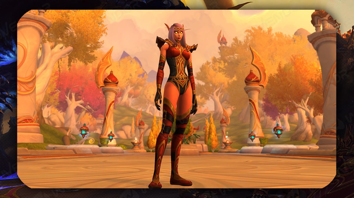 Midnight Trading Post Elaborate Ruby Mageweave transmog showcase.