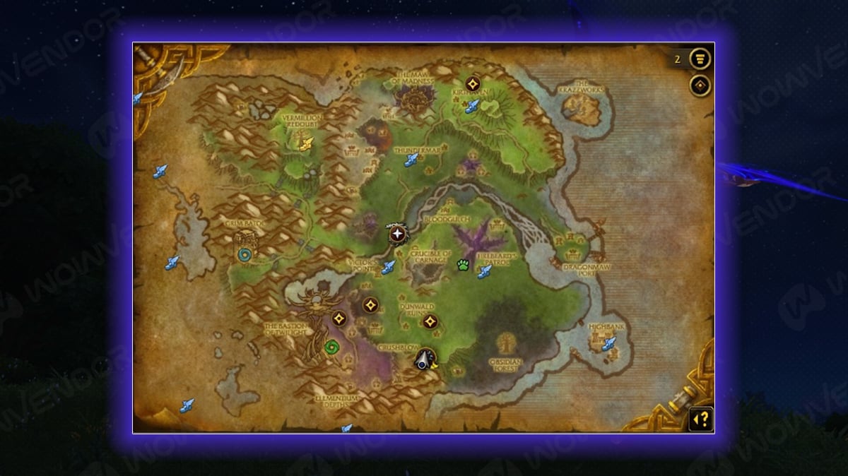 Midnight prepatch Twilight Ascension guide: Event map preview.