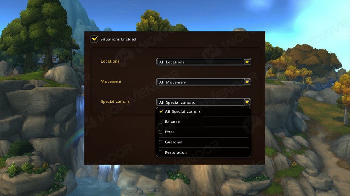 New Midnight transmog changes: Situations interface.