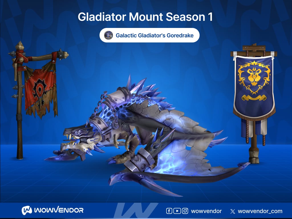 Midnight Gladiator boost: Galactic Gladiator's Goredrake mount 