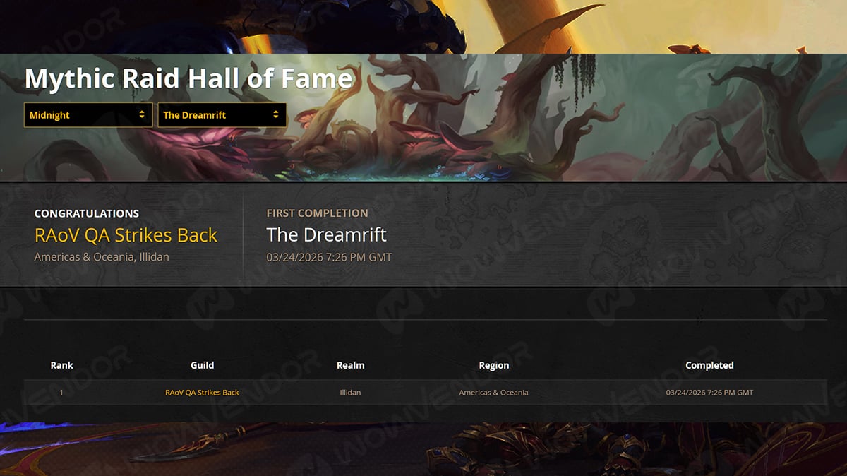 Screenshot of RAoV QA claiming World First Dreamrift with an exploit.