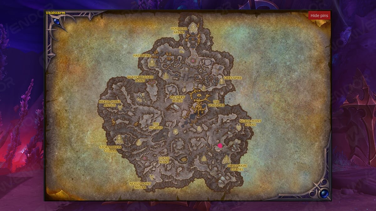 Nullaeus Delve guide: Nullaeus Delve location.