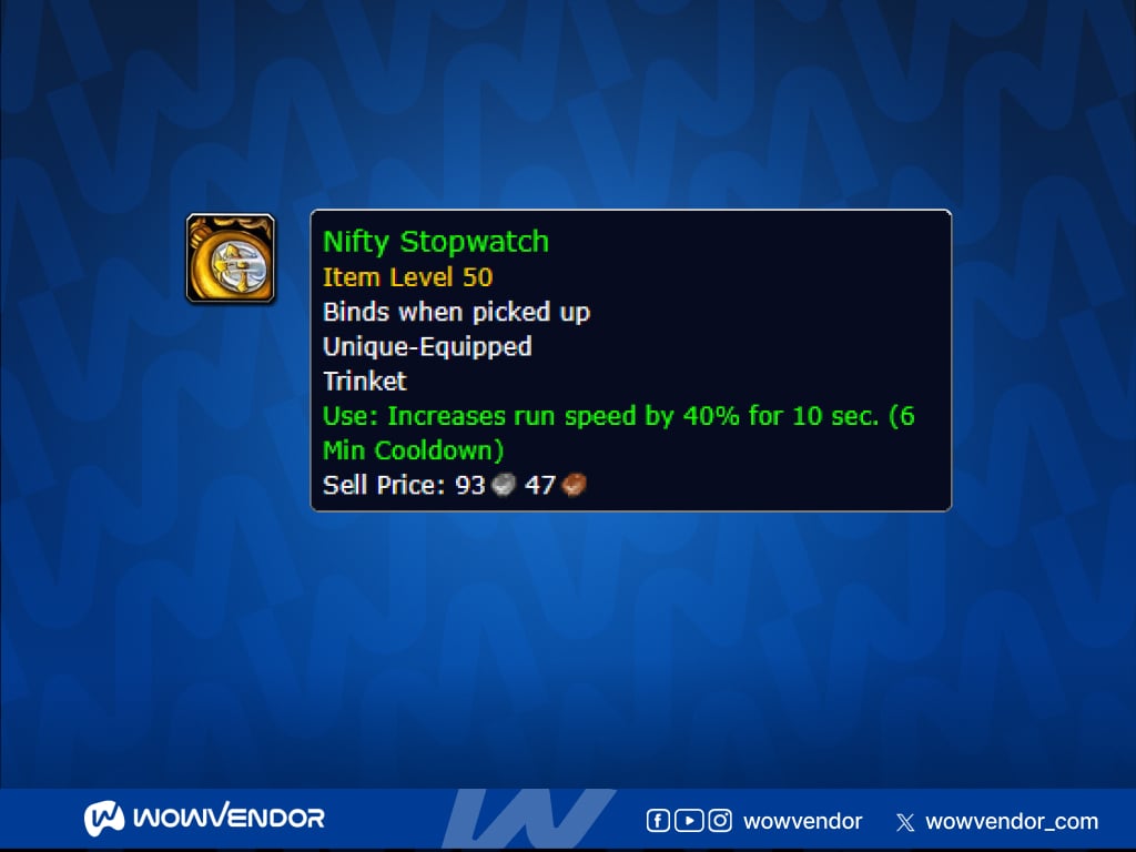 World of Warcraft Forever Nifty Stopwatch item